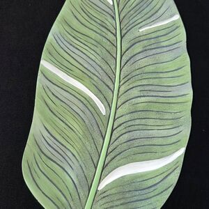 Green Leaf Vanity Tray/ Decor